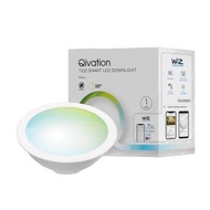 Qivation - 日本光觸媒智能LED筒燈(小) 120mm ,24/7 抗菌抗病毒空氣淨化,WiFi, 採用WiZ系統(*Signify 前飛利浦照明)黃白光