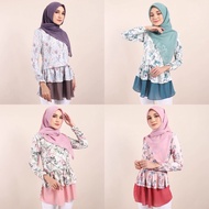 Leona Printed Blouse Zoffya Nursing Frindly Chiffon Floral Top