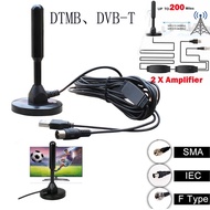 1080P Hd Indoor Amplified Digital Tv Antenna 200 Miles Ultra Hdtv with Amplifier IEC Male Head Support for DVB-T/DMB-T/CMM