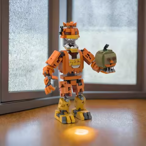 774 Pieces Model Building Blocks Set – Jack-o-Chica From FNAF 4 – Halloween Edition Animatronic Dior