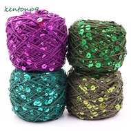 KENTONP Sequin Yarn Sewing Silk Leaf With Sequin Colorful Handmade Soft Craft Thread