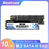 Bestoss 10PCS M.2 SATA 3.0 2280 SSD  hard Drive M2 ssd m.2 1TB 256GB 512GB 128GB M Key hdd for Deskt