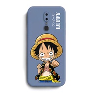 เคสoppo f11pro ใส่บัตร เคสซิลิโคนเหลวการ์ตูน Luffy การ์ตูน Luffys Flocking ฝาครอบโทรศัพท์ป้องกัน