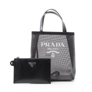 【二手】Prada PRADA 托特包 RETE PAILLETTES 1BG417 黑色漆皮迷你托特包 女士二手