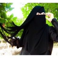 MATA Yaman SIFFON NIQAB EYE EYE EAGLE EAGLE CAT NIQOB SILKY JETBLACK