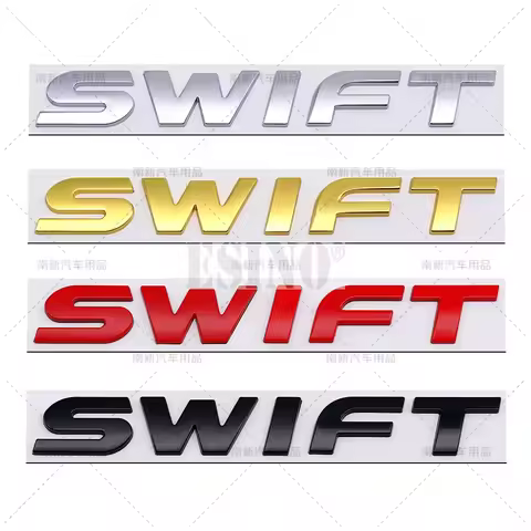 Car Styling Swift 3D Adhesive Metal Emblem Trunk Badge Fender Sticker Body Decal for Suzuki Swift