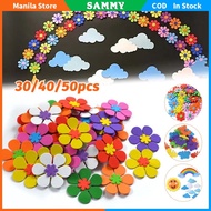3D Eva Foam Wall Stickers 50PCS Foam Flower Stickers For Kindergarten School Classroom Diy Decoratio