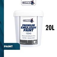 COMEN Premium Emulsion Paint 15245 (White) 20 Liter Wall Ceiling Matt Finish Paint Cat Kapur Air Putih Dinding Siling