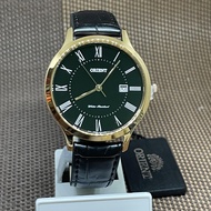 Orient RF-QD0007B10B Quartz Contemporary Black Leather Strap Analog Date Men's Watch