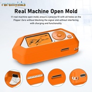 RAREM Game Console Protective Cover, White/Orange Multifunctional Tool For Flipper Zero Protective ,