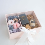 Simply Hamper Flower and Candle Gift Set: Ocean Dreams -Wood Mist & Forest Berries-Sleep Ocean