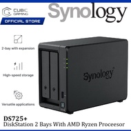 SYNOLOGY DS725+ DISKSTATION 2-BAYS WITH 2.6GHZ NAS STORAGE - DATA BACKUP HOME CLOUD STORAGE
