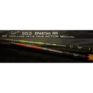 in stock Ashino Gold Spartan IM8 Spinning Rod Spaton