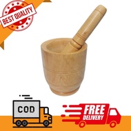 KAYU Wooden Mortar+Pestle (Large) Traditional Spice Grinder