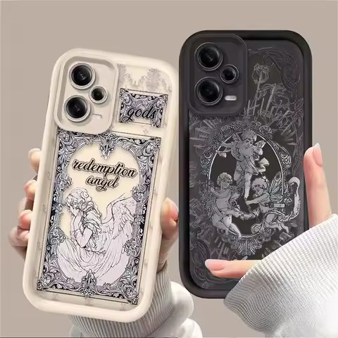 Retro Angel Phone Case For MOTO G85 G10 G20 G30 G14 G22 G34 G53 G24 G54 G84 E32 E13 E22 E30 EDGE50 C