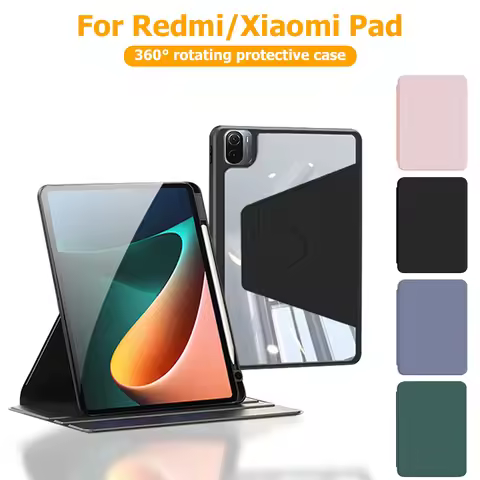 360° Rotation Protective Case For Xiaomi Pad 8 7 Pro 11.2In 6 5 Pro Stand Tablet Cover Redmi Pad 2 9