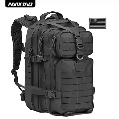 Tactical Backpack 3 Day Assault Pack Molle Bag 38/45L Large Outdoor Waterproof Hiking Camping Travel