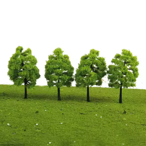 20pcs 9/5cm Mini Model Trees For Train Layout Railway Railroad Diorama Wargame Park Landscape Scener
