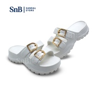 SNB 01 Women's Sandals Fuji White Thick Heel Eva Slippers | Latest Fashionable Women's Slop Sandals 