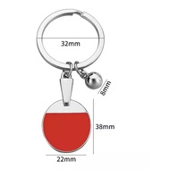 GANTUNGAN Table Tennis Ping Pong Bat Ball Keychain PING PONG