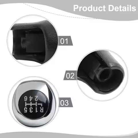 Accent Gear Lever Black 6 Speed Knob Black Finish Direct Replacement Easy Installation High Universa