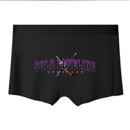Solo Leveling Underwear Men's Boxer Briefs With Sword Design And Purple Logo For Fans Of The Anime S