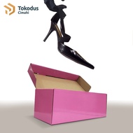 Pink Shoe Box Size 28 x 11 x 10cm Glossy (Can be customized) - Tokodus Cimahi