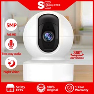 CCTV WiFi 5MP Full HD Kamera Indoor IP Smart Camera cctv PTZ 360 derajat 1080P Wireless 5G Sinyal WiFi dual-band Security Kamera Penglihatan malam inframerah Cam