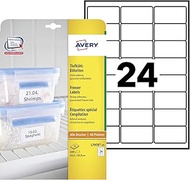 AVERY Zweckform L7970-25 Freezer Labels (600 Stickers, 63.5 x 33.9 mm on A4, Self-Adhesive, Temperat