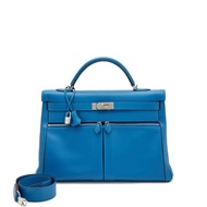 Hermès Bleu Mykonos Swift Kelly Lakis 40 Palladium Hardware, 2011