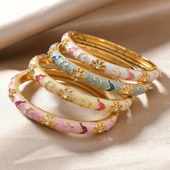 Old Beijing Cloisonne Bracelet Open Enamel Colorful Filigree Fashion Bracelet Jewelry Cloud Brocade