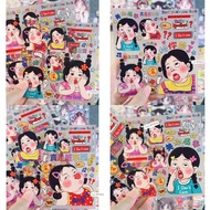 Sticker Chubby Girl Give You Face Text sticker I Don't Care diy Phone Case Tablet Handbook Material 