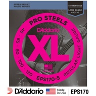 DAddario® EPS170 สายกีตาร์เบส 4 สาย วัสดุโลหะอัลลอยด์ ของแท้ 100% (Light 45-100) ** Made in USA **