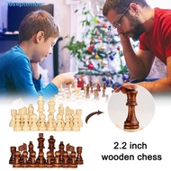 SEPTEMBER 32PCS Word Chess Set, International Wooden Wooden Chess, King Education Improve Intelligen