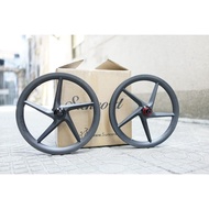 Suncord Stellar Ultra Light 5 Spoke 7 speed Carbon Wheelset for Brompton