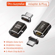 Mini USB4 80Gbps 240W Thunderbolt5/4 Magnetic Adapter USB C To Type C Fast Charge Magnet Converter C