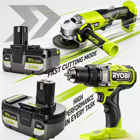 RYOBI 18V 8.0Ah Lithium battery For BSL18 Series Fit Cordless Drill Driver Circular Saw For Backyard