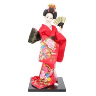 Japanese Style Geisha Figurine Geisha Kimono Doll Shape Decor Creative Geisha Doll