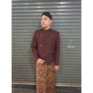 Beskap solo mahogany Beskap Jawa Lelaki Beskap Jawa Lelaki Set