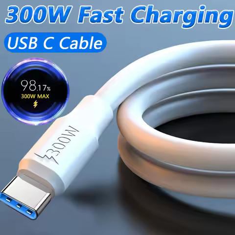 Sturdy Thick Type C/Mirco Cable 300W Super Fast Charging USB C Phone Charger Data Line for Android S