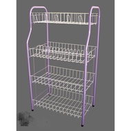 (Ready Stock)Indo S Dish Rack /4 Tingkat rak pinggan/Rak mangkuk dan cawan rak/Rak dapur/jimat/space