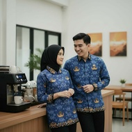 Batik Korpri 2025 Black Collar Lined Korpri Men's Korpri Cheapest KorpriWanita Batik ASN