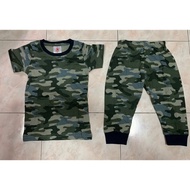 Baby Boy Camouflage Army Tshirts Seluar Askar Budak