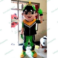 kostum badut karakter Badut/Boboiboy hijau dewasa