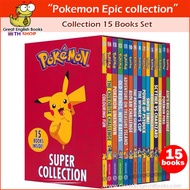 (15 Books Damaged Box กล่องตำหนิ)  พร้อมส่ง ชุดหนังสือภาษาอังกฤษ  Pokemon Epic Collection 15 Book Bo