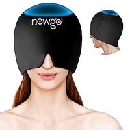 NEWGO Migraine Relief Cap Headaches Ice Cap with Top Coverage, Headache Ice Pack Migraine Mask Gel C