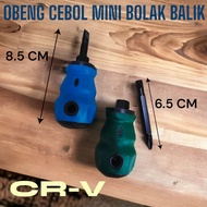 OBENG CEBOL BOLAK BALIK MINI 8.5CM KARET GENDUT WARNA MURAH D3600