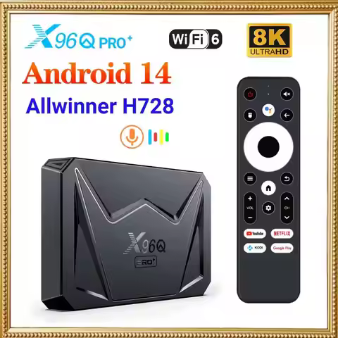 NEW X96Q PRO+ Android 14 TV Box Allwinner H728 Octa-core 8K@24fps Set Top Box Android 14.0 Gigabit E