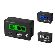 【CSO】-DC8-30V USB Type-C Lead Acid Lithium Battery Capacity Indicator Car Digital Voltmeter Voltage Tester