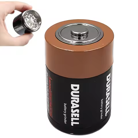 Battery Shaped Metal Herb Grinder Style 3 layers Tobacco Grinder Tool